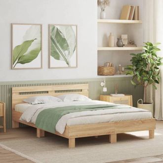 vidaXL vidaXL Giroletto Testiera Rovere Sonoma 140x190 cm Legno Multistrato