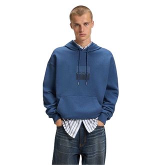 HUGO BOSS Hugo Heren Hooded Regular Drop Sleeve Hoodie (Medium Blauw)