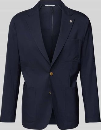 Manuel Ritz Taillierter Sakko aus Woll-Mix in Marine, Gr&ouml;&szlig;e 50