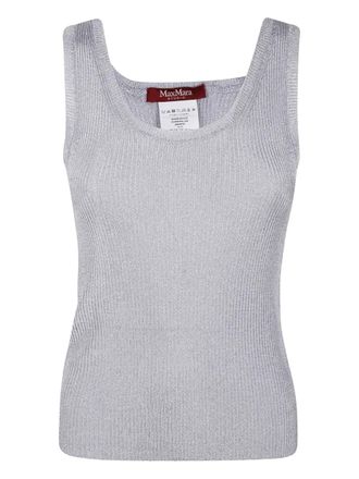 Max Mara Ribgebreide tanktop - Zilver