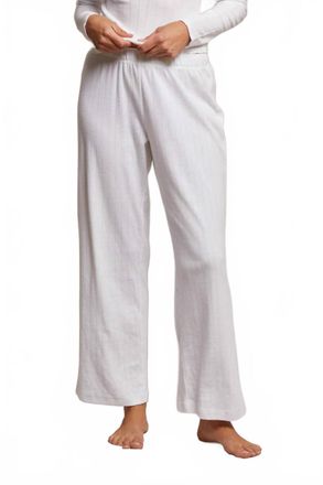 perfectwhitetee Remi Sweater Rib Drawstring Pants In Sugar