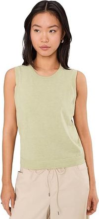 Vince Camuto Shell Tank Top Womens Clothing Lily Green : SM, Linen/Nylon/Polyester
