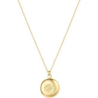 Set & Stones Ruby Birth Flower Necklace in Gold /June at Nordstrom