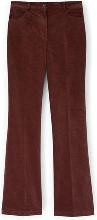 Motivi Corduroy Flare Pants - Dames - Wijde Broeken - Bruin - XL - Katoen - Broeken