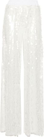 Norma Kamali high-waist flared trousers - women - Spandex/Elastane/Nylon - S - White