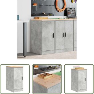 vidaXL vidaXL Armadio per garage - Armadietto da Garage Grigio cemento 40x51x85 cm