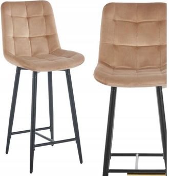 OEM Taburete Capuchino De Terciopelo H1-fx (estructura Negra)