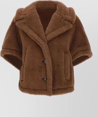 Max Mara alpaca cashmere silk cape jacket