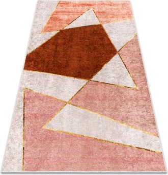 RugsX Rugsx - Alfombra Lavable Miro 52097.802 Geom&eacute;trico Antideslizante - Rosado Pink 120x170 Cm