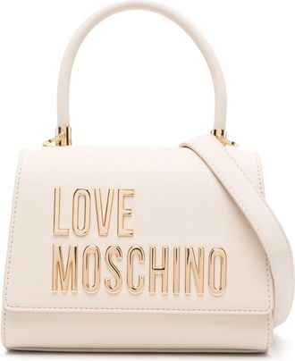 Love Moschino logo-lettering tote bag - women - Calf Leather - OS - Neutrals