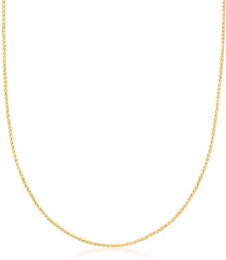 Ross-Simons 1mm 14kt Yellow Gold Wheat-Chain Necklace