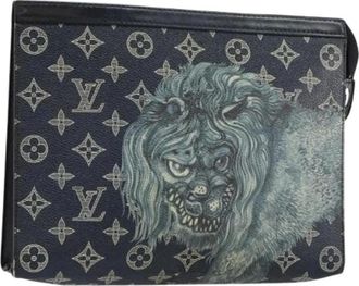 Louis Vuitton Pre-owned Clutches, female, Blue, Size: ONE SIZE Pre-owned Canvas Clutch