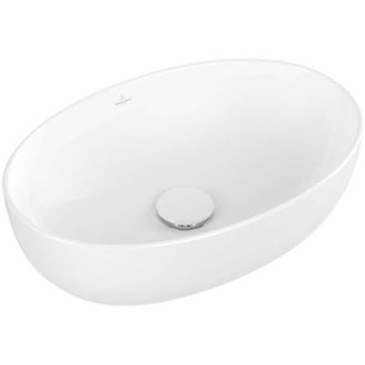 Villeroy & Boch Artis - Lavabo da appoggio 49x33 cm, senza troppopieno, CeramicPlus, bianco alpino 438848R1