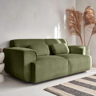 Sweeek Divano a 2 posti in velluto a coste fino