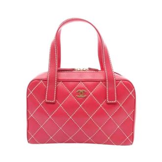 Chanel Pre-owned Vintage Handbag - Dames - Pre-owned - Roze - Maat: ONE Size Leer