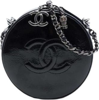 Chanel Pre-owned Patent Leather Satchel - Dames - Vintage Schoudertas - Zwart - ONE Size - Leer - Vintage