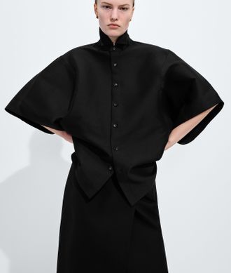 Bottega Veneta Camicia in twill di lana - Nero - Donna - 38