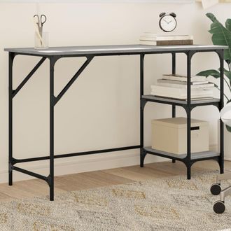 vidaXL Vidaxl - Escritorio Metal Y Madera Ingenier&iacute;a Gris Sonoma 120x50x75 Cm