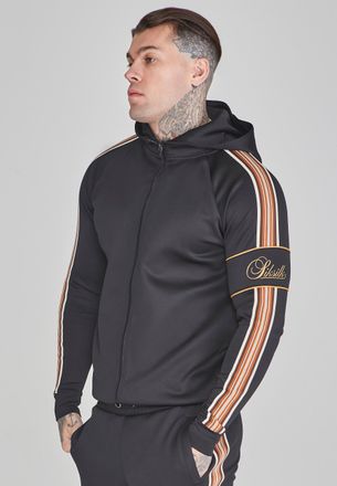 Siksilk Mens Black Full Zip Hoodie L