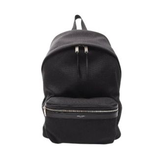 Saint Laurent Pre-owned Backpacks, female, Black, Size: ONE SIZE Pre-owned Paris City Nylon Leather Backpack