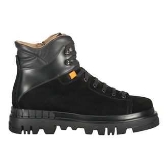Santoni Lace-up Leather Boots - male - Santoni - Lace-up Boots - Black - 8 1/2 UK - Shoes