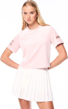 Sergio Tacchini Nuvola Velour Cropped T-shirt in Barely There at Nordstrom, Size Xx-Large