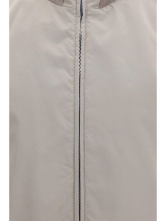 Brunello Cucinelli Mens Sleeveless Vest Jacket Brown Freddo-Panama Polyester Freddo/panama