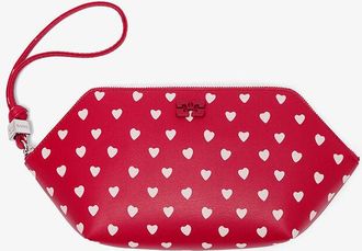 Ganni Red Bou Make Up Pouch with Dots