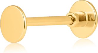 MAX + STONE Solid 14K Gold Single Comfy Flat Back Cartilage Women Disk Stud Earrings