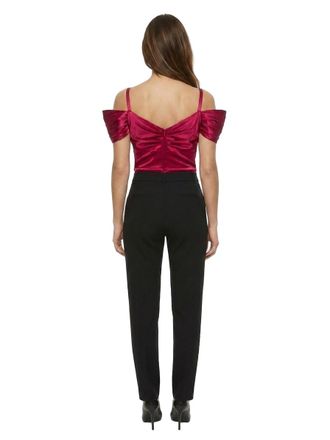 Dolce & Gabbana Silk Wrap Bodysuit - Pink