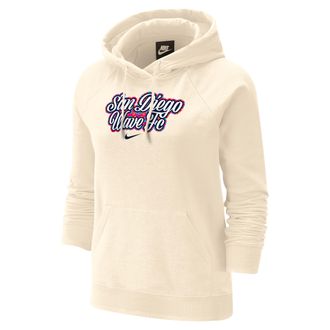 Nike San Diego Wave Phoenix Fleece Nike Womens Oversized Hoodie in White | W31855SDWF26-NAT