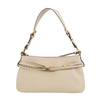 Pinko Shoulder Bags, female, Beige, Size: ONE SIZE Studded Shoulder Bag