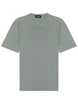 Drumohr Relaxed-Fit Cotton T-Shirt In Muted Green Shade