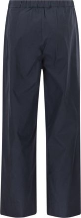 Max Mara Womens Drawstring Trousers Midnight Blue Cotton