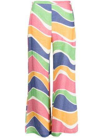 Cala de la Cruz Grace linen trousers - Multicolour