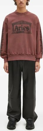 Aries Felpa con stampa - Rosso