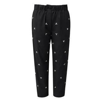 A Paper Kid Tapered Trousers, female, Black, Size: XS Embellished Popeline Trousers