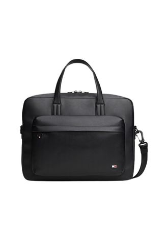 Tommy Hilfiger Mens TH FLAG COMPUTER BAG AM0AM13989 Computer Bag, BLACK, One Size