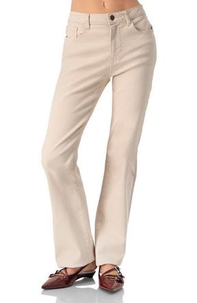 Ivonne Straight One-Button Chinos in Beige at Nordstrom, Size 14