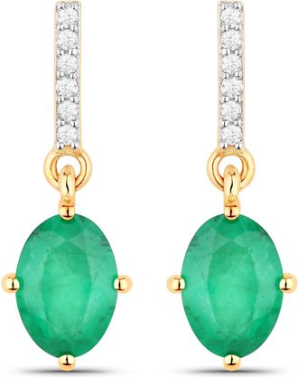 Diana M. Jewels Green Tourmaline Square 5mm - 2Pcs + White Diamond F/C Round 0.90mm( I1-I2/I color ) - 48Pcs ( Push Post )