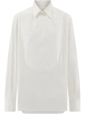 Ferragamo long sleeve tuxedo shirt - White