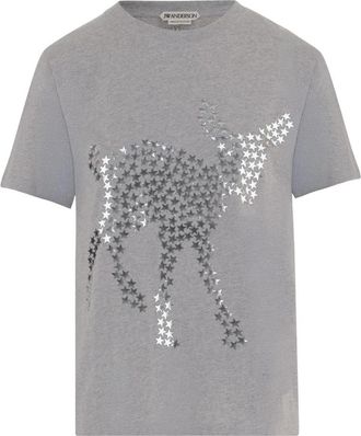 J.W.Anderson Animal Stars Grafische Print T-shirt - Dames - T-shirts - Grijs - XS - Katoen - Tops