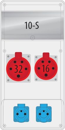 OEM Cuadro De Distribuci&oacute;n Compacto R-box 1x16a/5p 1x32a/5p 2x230v 10s - B.slim-10s-3br
