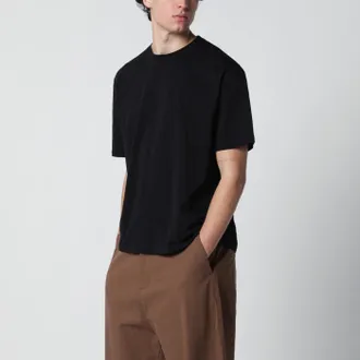 STUDIO NICHOLSON T-shirt Bric nera vestibilit&agrave; regolare