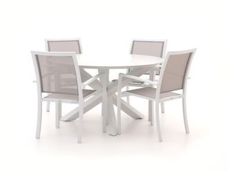 Bellagio la vita attrattiva Bellagio Anzio/Lodola ø130cm dining tuinset 5-delig stapelbaar