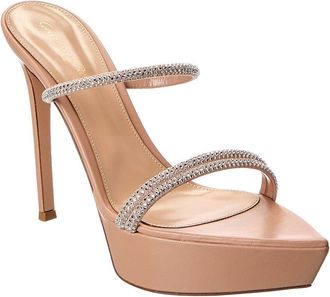 Gianvito Rossi Cannes 85 Leather Platform Sandal