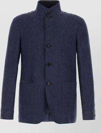 Ermenegildo Zegna linen single breasted blazer