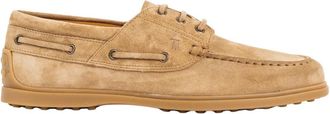 Tod's Su&egrave;de Bootschoen - Heren - Bootschoenen - Beige - 42 1/2 EU - Su&egrave;de - Schoenen