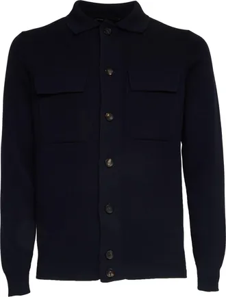 FILIPPO DE LAURENTIIS Crepe Cotton Multi-Pocket Field Jacket