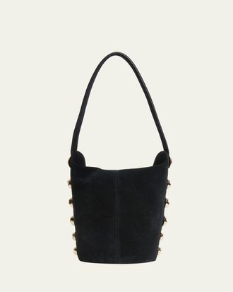 SIMKHAI Amaya Studded Leather Bucket Bag